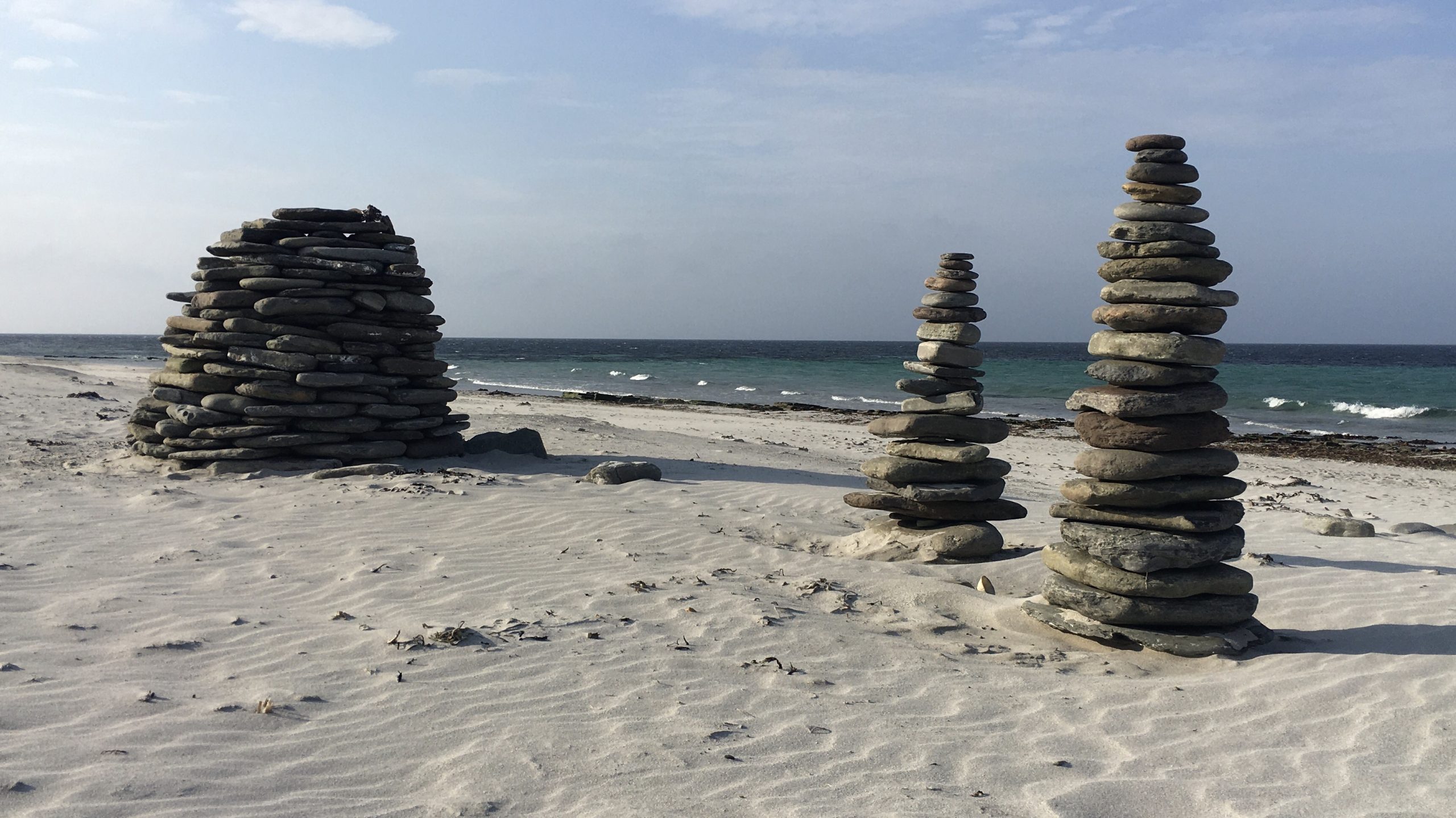 Stack stones on the beach