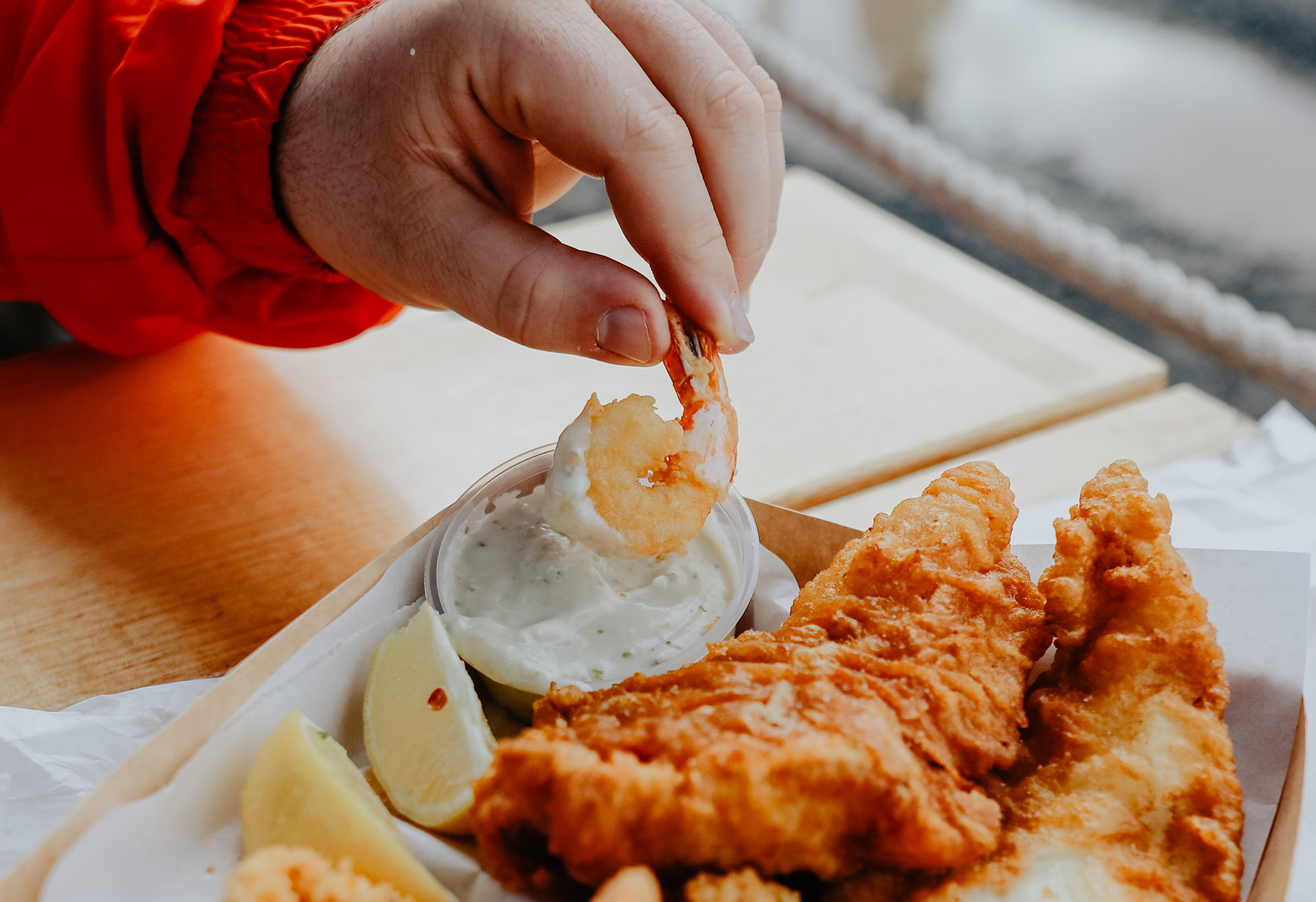 Enjoy a fish supper on the end of the pier