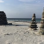Stone stacking on Sanday